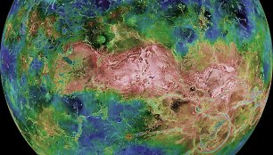 Veneros vaizdai, hemisferinis žemėlapis