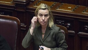 Italijos užsienio reikalų ministrė Federica Mogherini