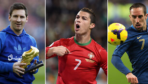 Lionelis Messi, Christiano Ronaldo ir Franckas Ribery