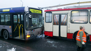 Autobuso ir troleibuso avarija Vilniuje