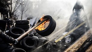 Barikados Kijevo Nepriklausomybės aik&scaron;tėje