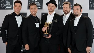 Grupė „'NSync“: JC Chasezas, Lance'as Bassas, Justinas Timberlake'as, Joey Fatone'as ir Chrisas Kirkpatrickas