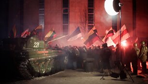 &bdquo;Mes dainuosim&ldquo; filmavimo akimirka
