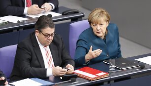 Sigmaras Gabrielis ir Angela Merkel