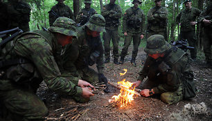 Karinių pratybų „Žvalgo akis-13“ akimirka