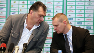 Arvydas Sabonis ir Mindaugas Špokas