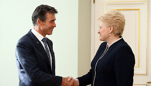Andersas Foghas Rasmussenas ir Dalia Grybauskaitė 