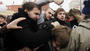 Protestuotojų mu&scaron;tynės Maskvoje