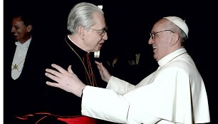 A.J.Bačkio ir popiežiaus Pranci&scaron;kaus susitikimas