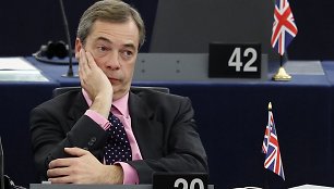 Jungtinės Karalystės nepriklausomybės partijos lyderis Nigelas Farage'as