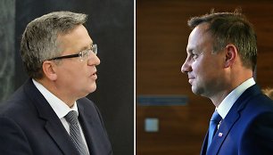 Bronislawas Komorowskis ir Andrzejus Duda