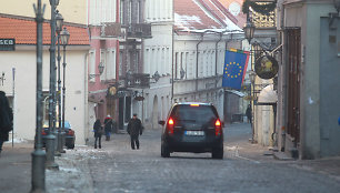 Pilies g. Vilniuje ankstyvą rytą