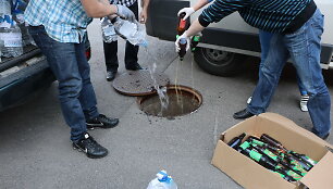 Sunaikinta beveik 5 000 litrų alkoholio gaminių