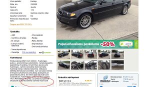BMW &bdquo;pardavėjo&ldquo; skelbimas