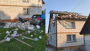 Per Rusijos dronų ataką nukentėjo gyvenamasis namas Lenkijoje