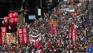 Gegužės 1-osios protestas Barselonoje