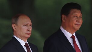 Rusijos prezidentas Vladimiras Putinas ir Kinijos prezidentas Xi Jinpingas
