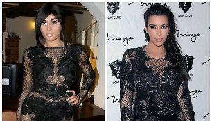 Claire Leeson ir Kim Kardashian