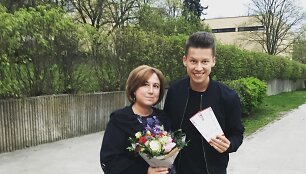 Rimvydas &Scaron;irvinskas-Makalius su mama Violeta