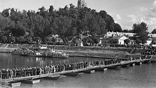 Pontoninis tiltas Vilniuje 1950 m.