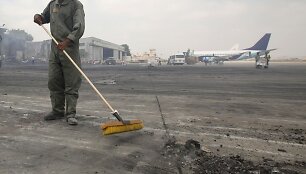 Gaisro nusiaubtas Karačio oro uostas