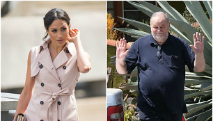 Sasekso hercogienė Meghan ir jos tėvas Thomas Markle'as