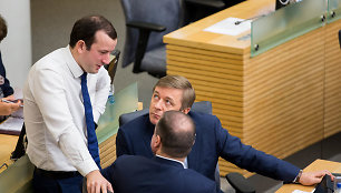 Virginijus Sinkevičius, Saulius Skvernelis, Ramūnas Karbauskis