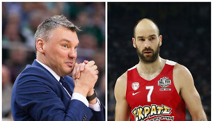 &Scaron;arūnas Jasikevičius ir Vassilis Spanoulis