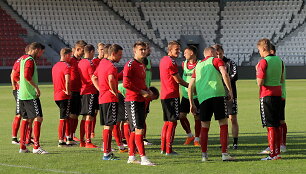 Lietuvos futbolo rinktinės treniruotė Krokuvoje