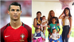 Cristiano Ronaldo ir jo dvynių Evos ir Mateo gimtadienis