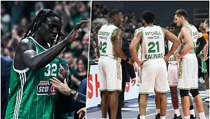Wenyenas Gabrielis ir Kauno &bdquo;Žalgirio&ldquo; krep&scaron;ininkai Atėnuose