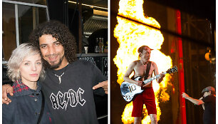 Živilė ir Viktoras Diawaros AC/DC koncerte Var&scaron;uvoje