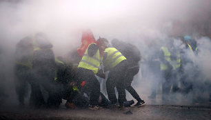 „Geltonųjų liemenių“ protestuotojai