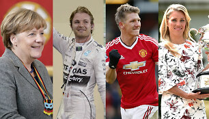Angela Merkel, Nico Rosbergas, Bastianas&nbsp;Schweinsteigeris, Angelique Kerber