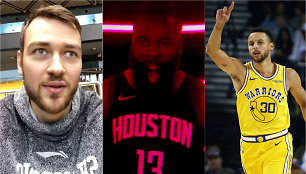 Donatas Motiejūnas, Jamesas Hardenas ir Stephenas Curry'is