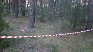 Palaikų radimo vieta Varėnos pakra&scaron;tyje