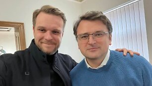 Gabrielius Landsbergis (kairėje) ir Dmytro Kuleba
