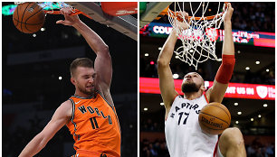 Domantas Sabonis ir Jonas Valančiūnas 