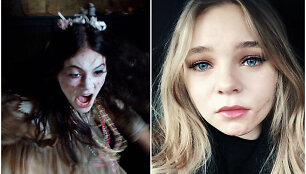 Siaubo filmas &bdquo;Vaiduoklių žemė&ldquo; ir jame veidą susipjausčiusi aktorė Taylor Hickson