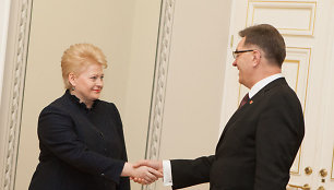 Lietuvos prezidentė Dalia Grybauskaitė ir Algirdas Butkevičius