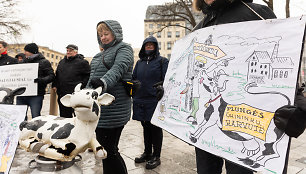 Pienininkų protestas prie Vyriausybės