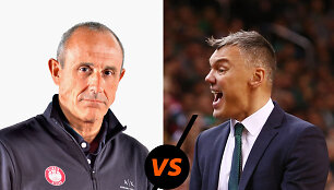 Ettore Messina ir &Scaron;arūnas Jasikevičius pirmą kartą susitiks kaip treneriai