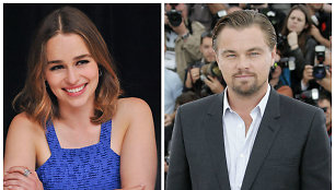 Emilia Clarke ir Leonardo DiCaprio