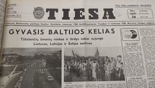 1989 m. rugpjūčio 24 d. „Tiesos“ viršelis