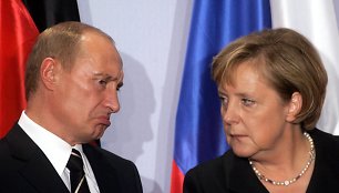 Vladimiras Putinas ir Angela Merkel