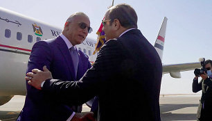 Egipto prezidentas Abdel Fattahas al Sisi priima Irako premjerą Mustafą al Kadhemi