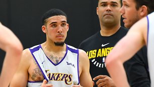 LiAngelo Ballas pasirodė „Los Angeles Lakers“ pratybose.