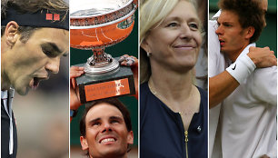 Rogeris Federeris, Rafaelis Nadalis, Martina Navratilova, Johnas Isneris bei Nicola Mahutas