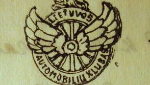 Lietuvos automobilių klubo ženklas 1927-1929 m.                   
