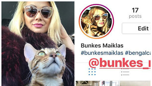 Natalijos Bunkės katinas Maiklas  „Instagram“ nuotr. 